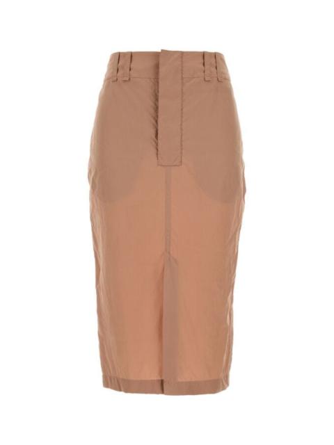 Saint Laurent Women Skin Pink Crepe Skirt