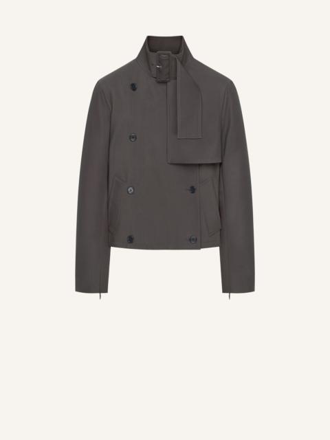 courrèges BUCKLE SHORT COTTON TRENCH COAT