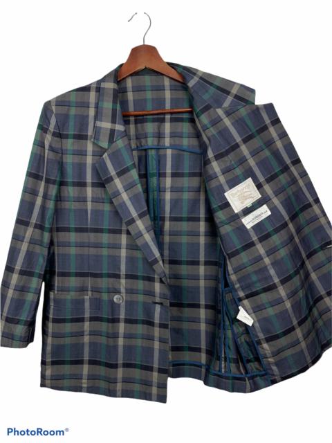 Burberry Burberrys Plaid Tartan Blazer Jacket