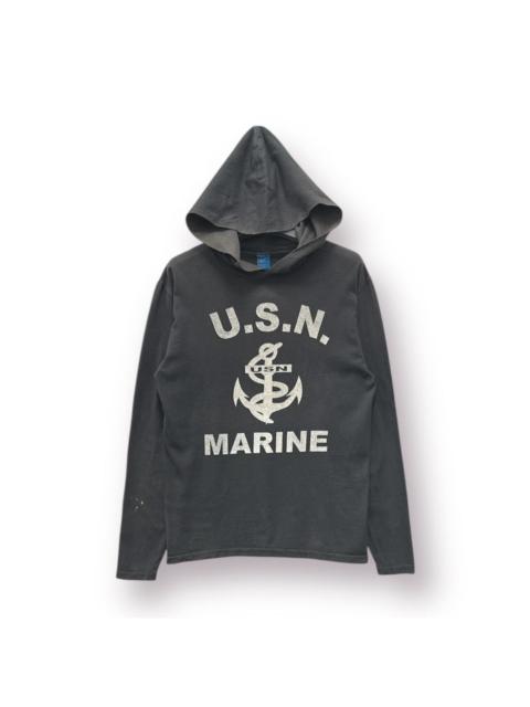 Other Designers ⚡️ VINTAGE U.S Navy MARINE LONGSLEEVE TEE HOODIE - S