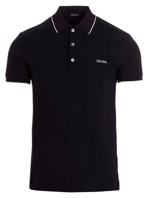 Zegna Men Logo Embroidery Polo Shirt