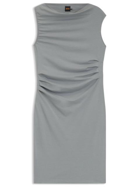 BOSS DRESS WITH ASYMMETRIC NECKLINE