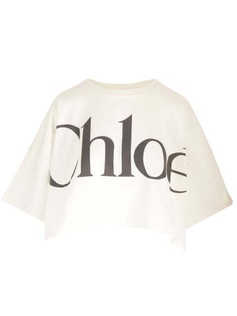 Chloé Signature Crop Top T-Shirt White
