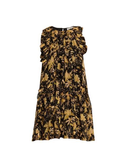 ULLA JOHNSON Signe Ruffle Mini Dress