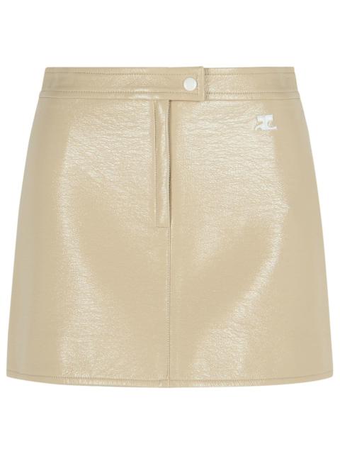 Courreges 'Reedition' Ivory Cotton Blend Miniskirt Women