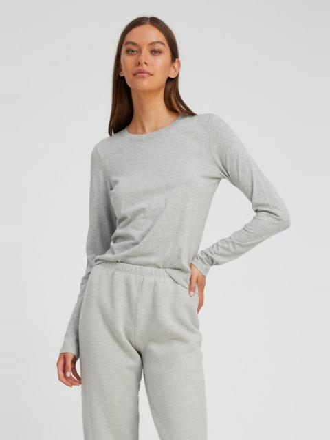 SPRWMN HEATHER GREY LONG SLEEVE BABY TEE