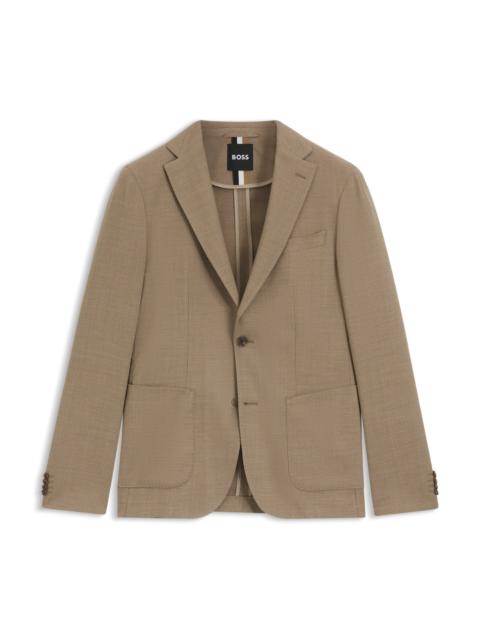 BOSS SLIM-FIT BLAZER IN MICRO-PATTERNED COMFORT-STRETCH CLOTH