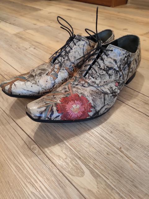 Other Designers Gianni Barbato - Floral embroidered derbies. Like DIOR or Saint Laurent