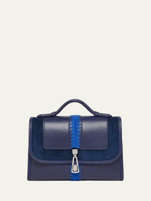 GABRIELA HEARST Leonora Small Embroidered Leather Top-Handle Bag