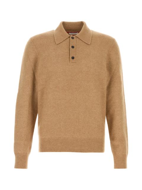 FERRAGAMO Stretch camel blend polo shirt