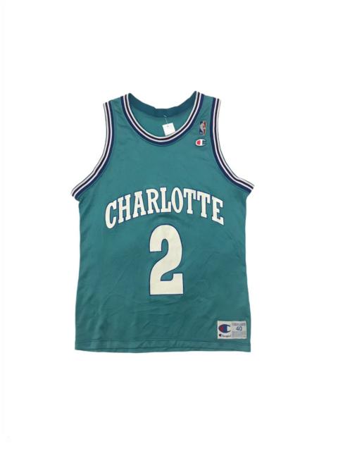 Vintage 90’s NBA Charlotte Larry Johnson Champion Jersey