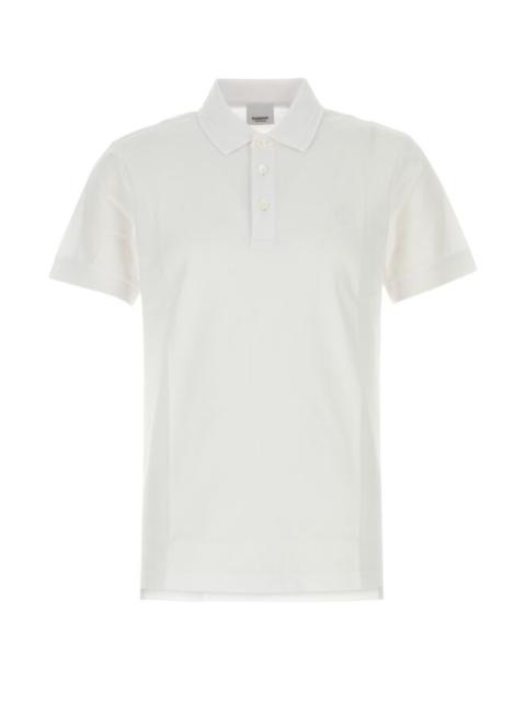 Burberry Men White Piquet Polo Shirt