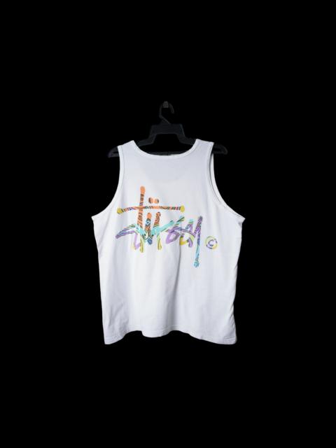 Other Designers Vintage - Vintage Stussy Spellout big logo Singlet