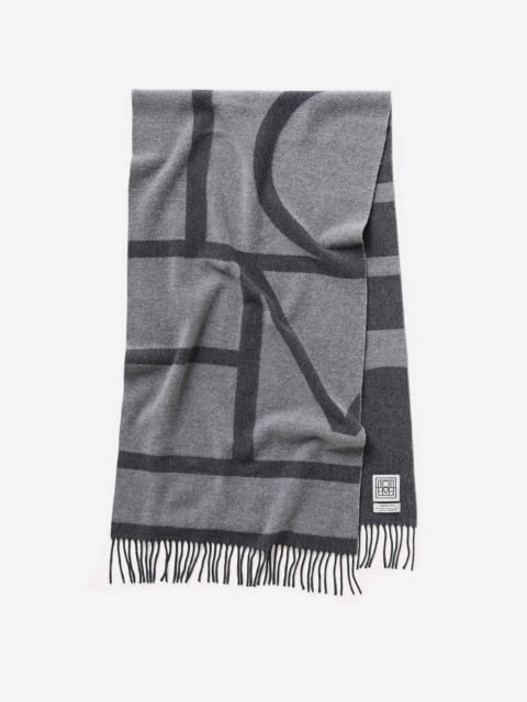 Totême MONOGRAM JACQUARD SCARF