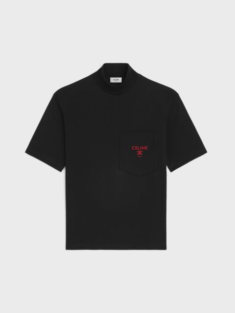 CELINE mock neck t-shirt IN cotton jersey