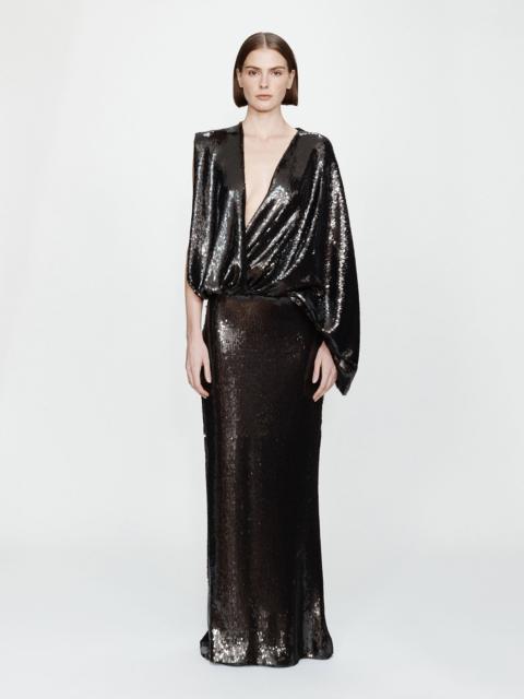 CHRISTOPHER ESBER Opaline Sequin Swaddled Gown