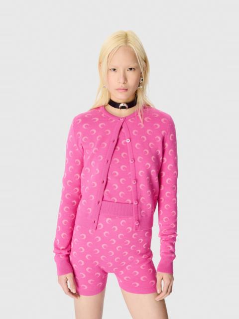 Marine Serre Moon Jacquard Knit Shorts