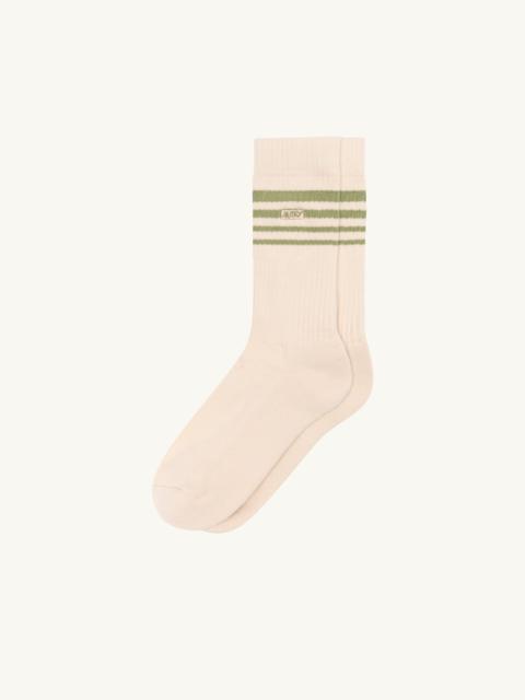 AUTRY JACQUARD STRIPED SOCKS WITH LOGO UNISEX
