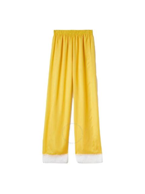 Burberry Wide-Leg Silk Satin Trousers