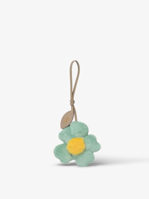 FENDI Sunny Side Flowers Charms Green and yellow mink charm