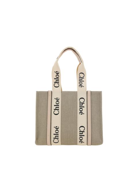 Chloé Chloe Woody Tote Bag In Linen