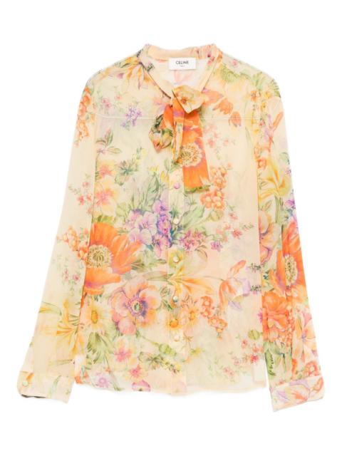 CELINE Celine Women Printed Silk Blouse