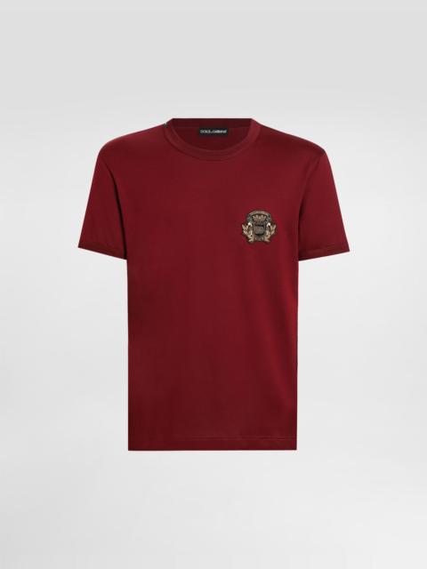 Dolce & Gabbana Cotton t-shirt with heraldic patch