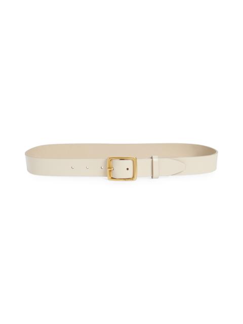 rag & bone rag & bone Boyfriend Leather Belt in Turtle Dove at Nordstrom