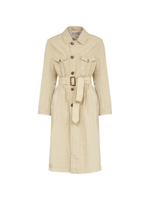 canvas belted trench coat