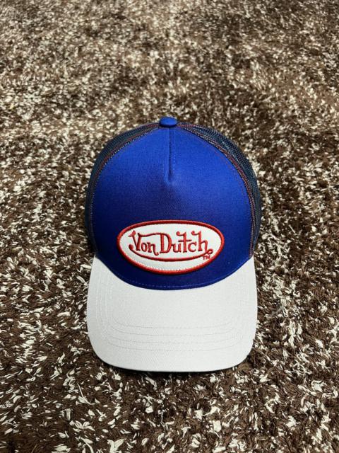 Other Designers Von Dutch White Blue Trucker Hat