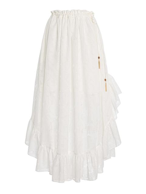 Zimmermann Daylight Ruffled Maxi Skirt ivory