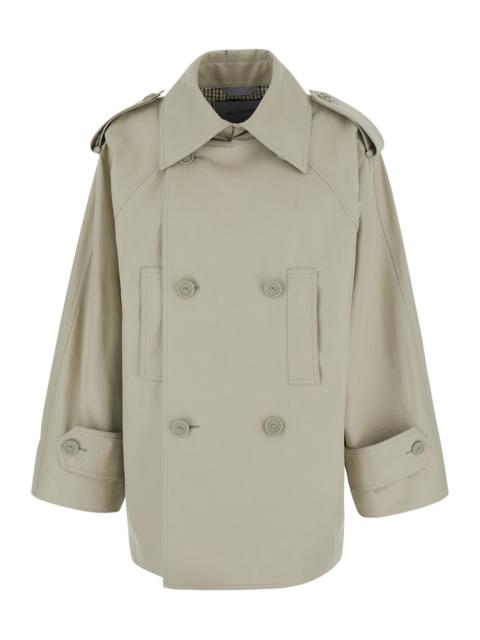 BALENCIAGA Balenciaga Women Cotton Twill Double Breast Trench