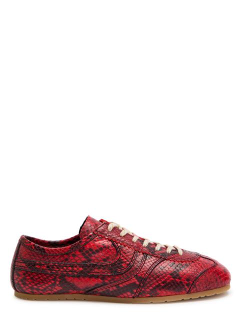Dries Van Noten Dustin Python-effect Leather Sneakers