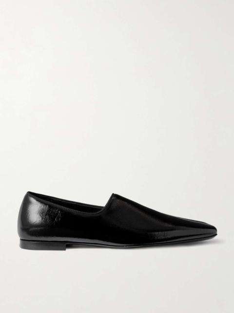 The Piped patent-leather loafers