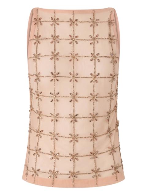 PINKO Pinko Crystal-embellished Sleeveless Top