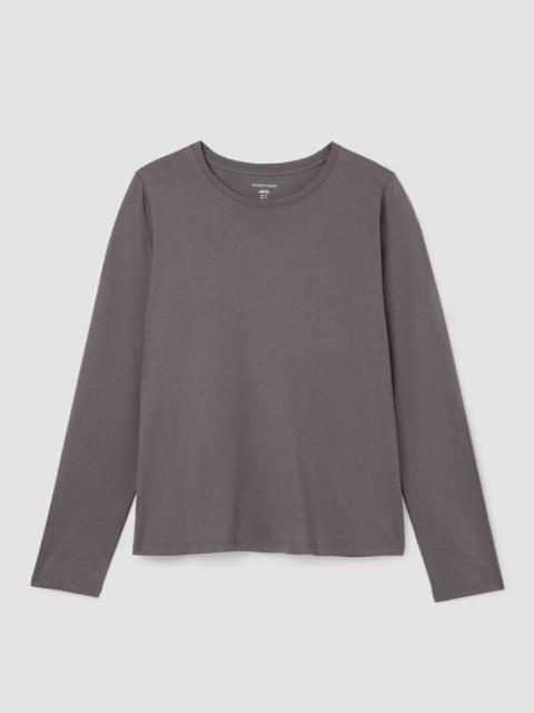 EILEEN FISHER Organic Pima Cotton Jersey Long-Sleeve Tee
