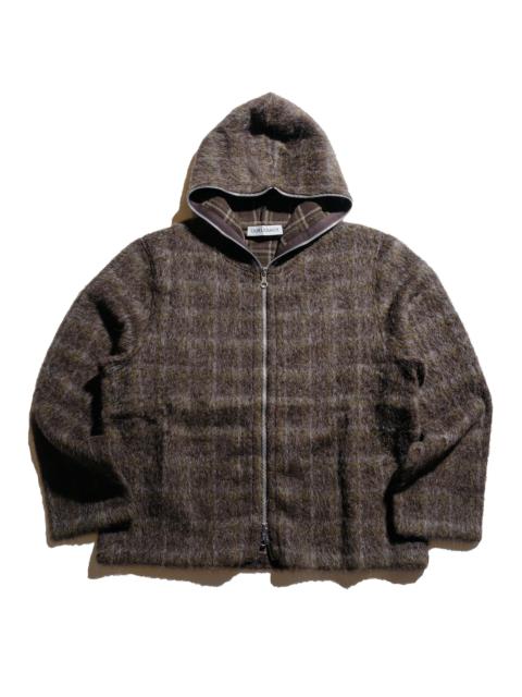 Full Zip Hood Dorf Check Hairy Wool