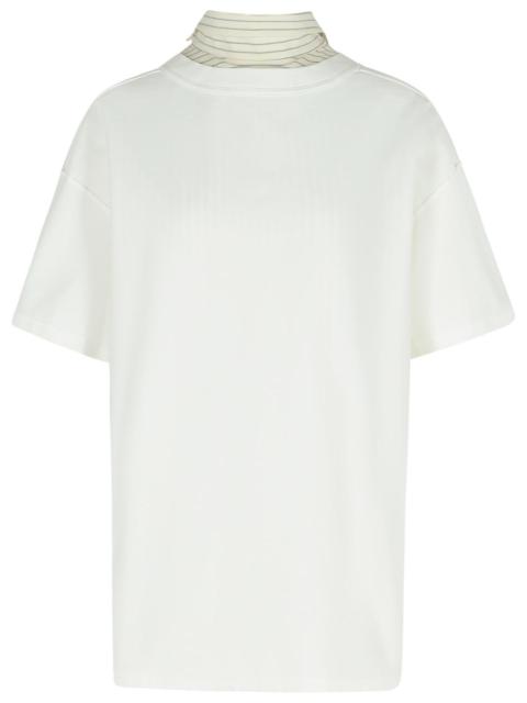 Maison Margiela Maison Margiela Inverted Collar Cotton Shirt White