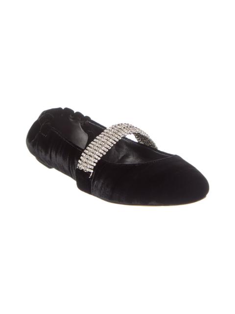 ALEXANDRE BIRMAN Alexandre Birman Camila Velvet Ballerina Flat