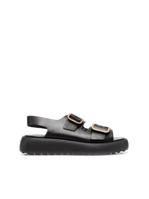 Tod's double buckle fastening sandals