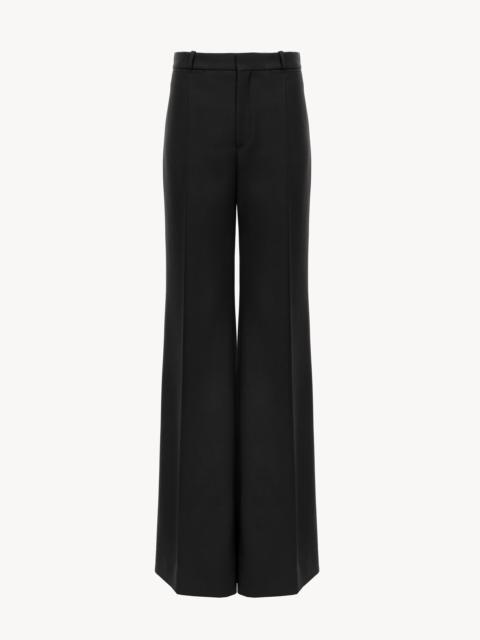 Chloé FLARED TAILORED PANTS IN WOOL GRAIN DE POUDRE