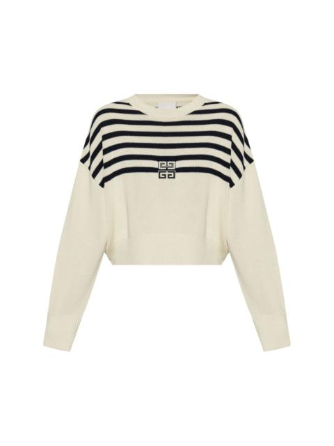 4G-embroidered striped jumper