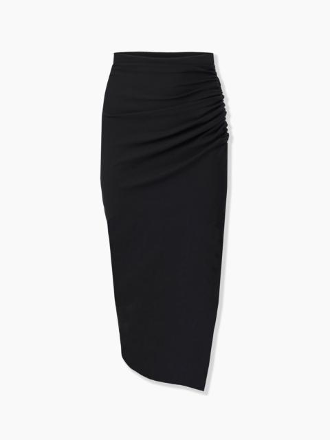 CAROLINA HERRERA Asymmetric Gathered Midi Skirt