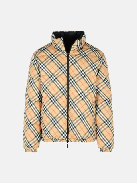 Burberry REVERSIBLE BEIGE POLYESTER 'SNOWDON' DOWN JACKET