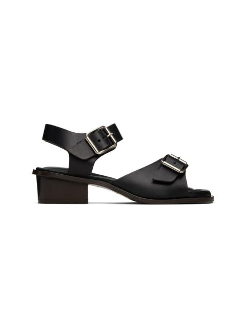 Lemaire Black Square 35 Heeled Sandals
