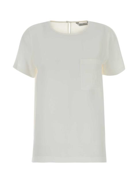 Max Mara Max Mara Women White Silk Pagano T-Shirt
