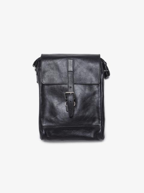 SAINT LAURENT Black Small Messenger Leather Bag