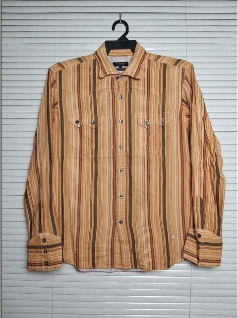 Burberry BURBERRY BLACK LABEL WESTERN ROCKABILLY BUTTON UP L/S SHIRT