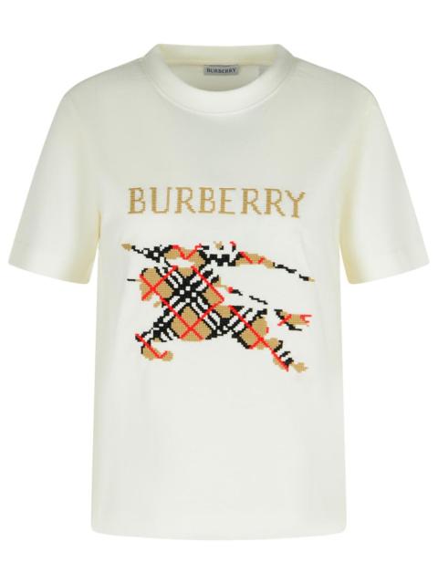 Burberry Burberry 'FRANKIE' Ivory Cotton T-shirt