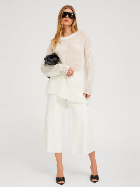 SPRWMN WHITE LEATHER CULOTTE